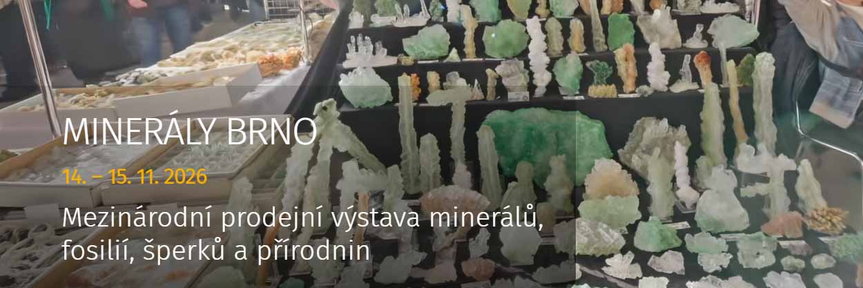 MINERALS BRNO Autumn 2026 - minerals, fossils and jewellery exhibition